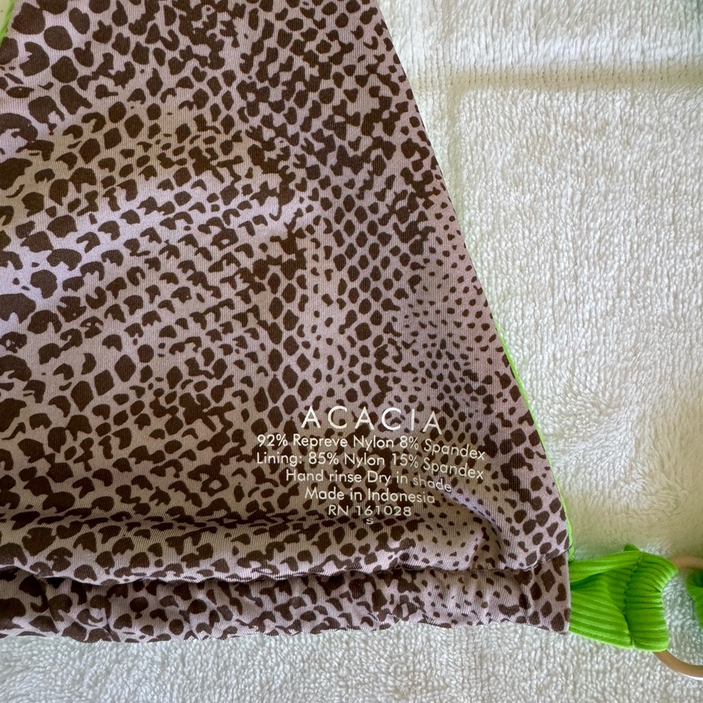 Green Acacia Set Hookipa Bottom (s) Blake Top (s) small - Picture 3 of 6